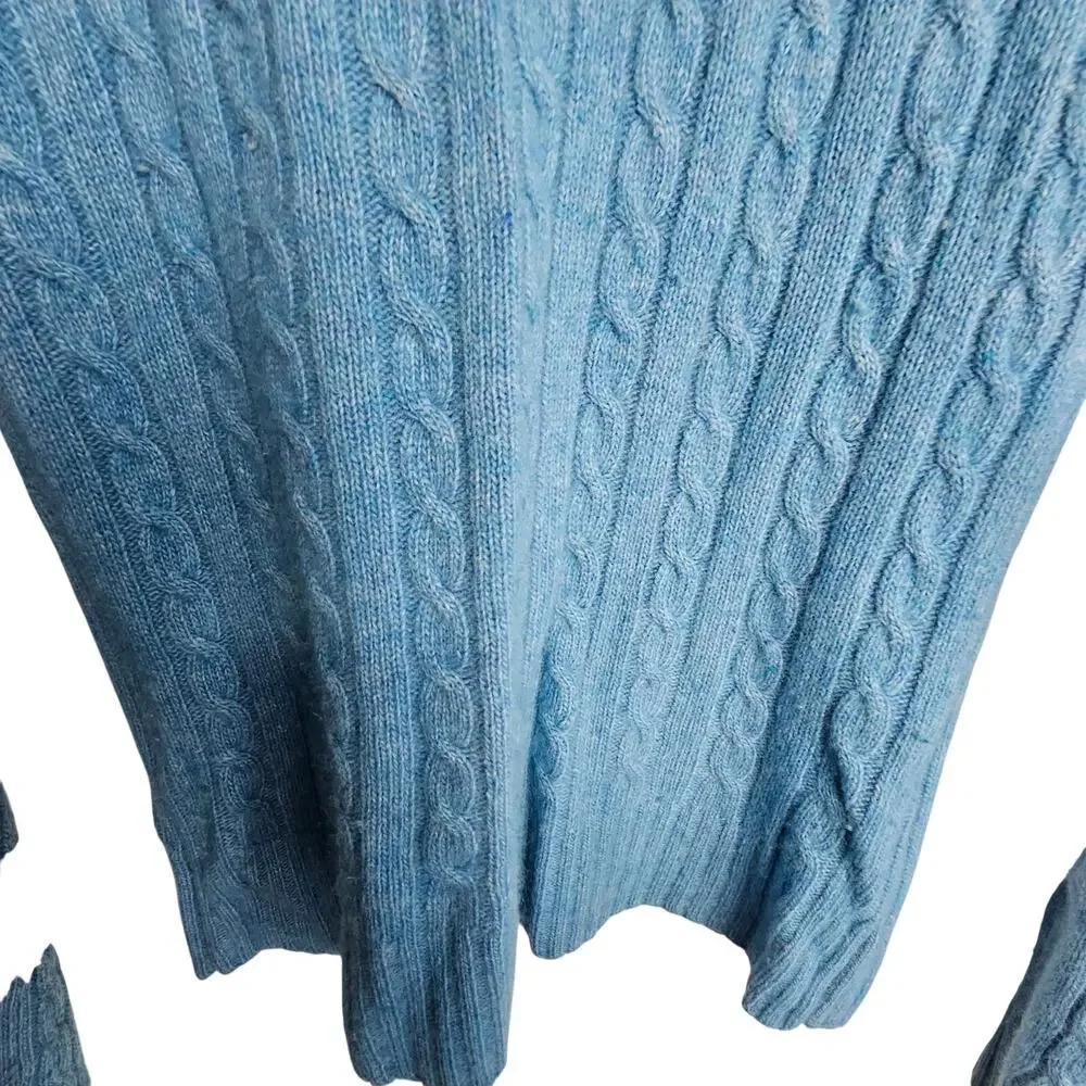 J. Crew Women Cable Knit Turtleneck Sweater XXS Wool Cashmere Rabbit Hair Preppy